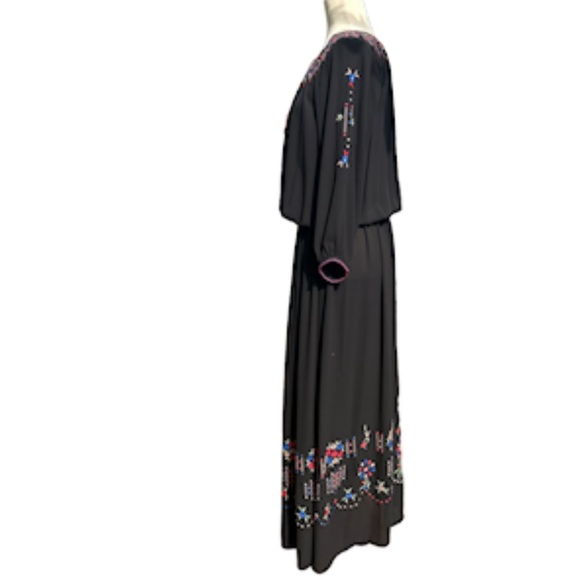 THE GREAT Long Black Embroidered Dress - Picture 8 of 13